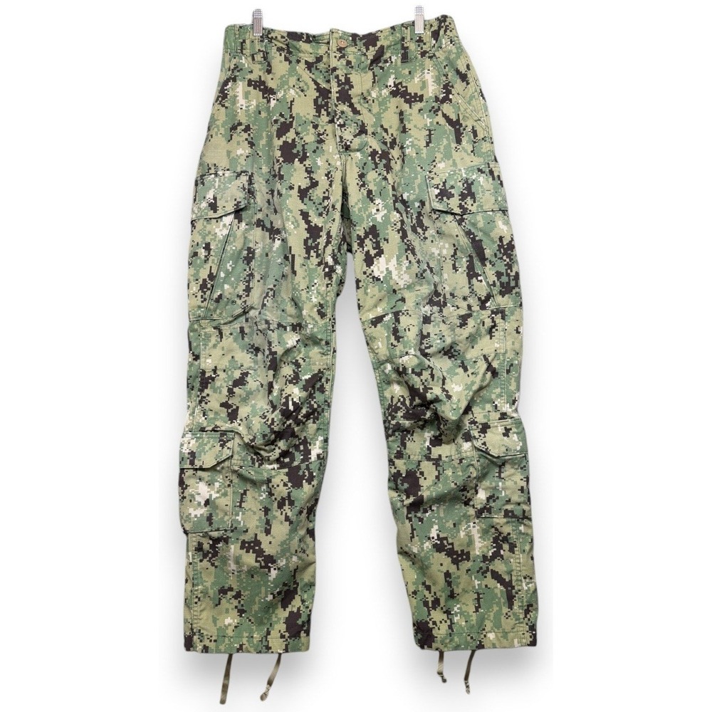 Military Pants Mens Medium Regular Green NWU Type III USN Navy Seals Camo Cargo